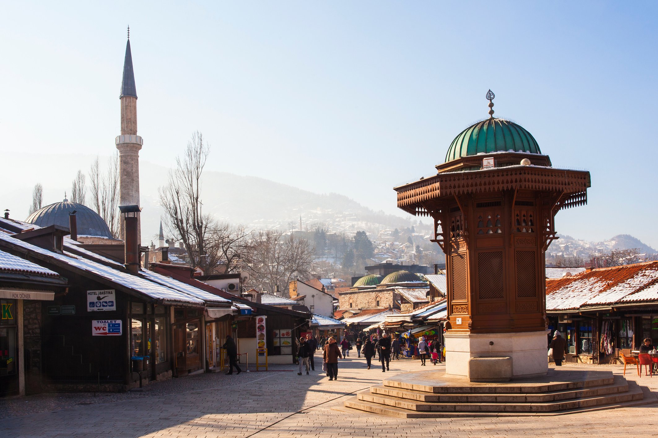 The Sebilj Wooden Fountain in Sarajevo